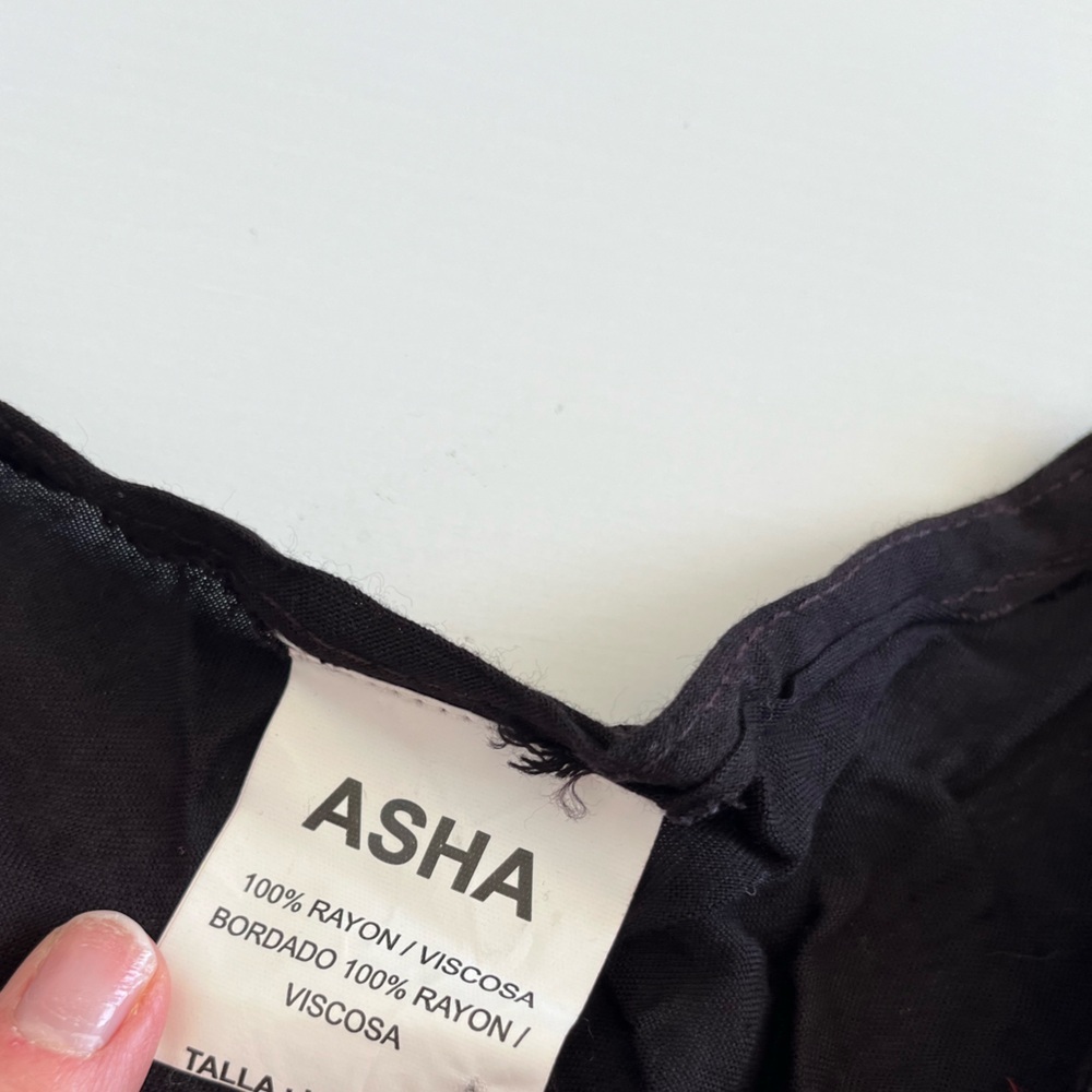 NWT ASHA Black Embroidered Sleeveless Casual Dress- boho - Picture 4 of 8